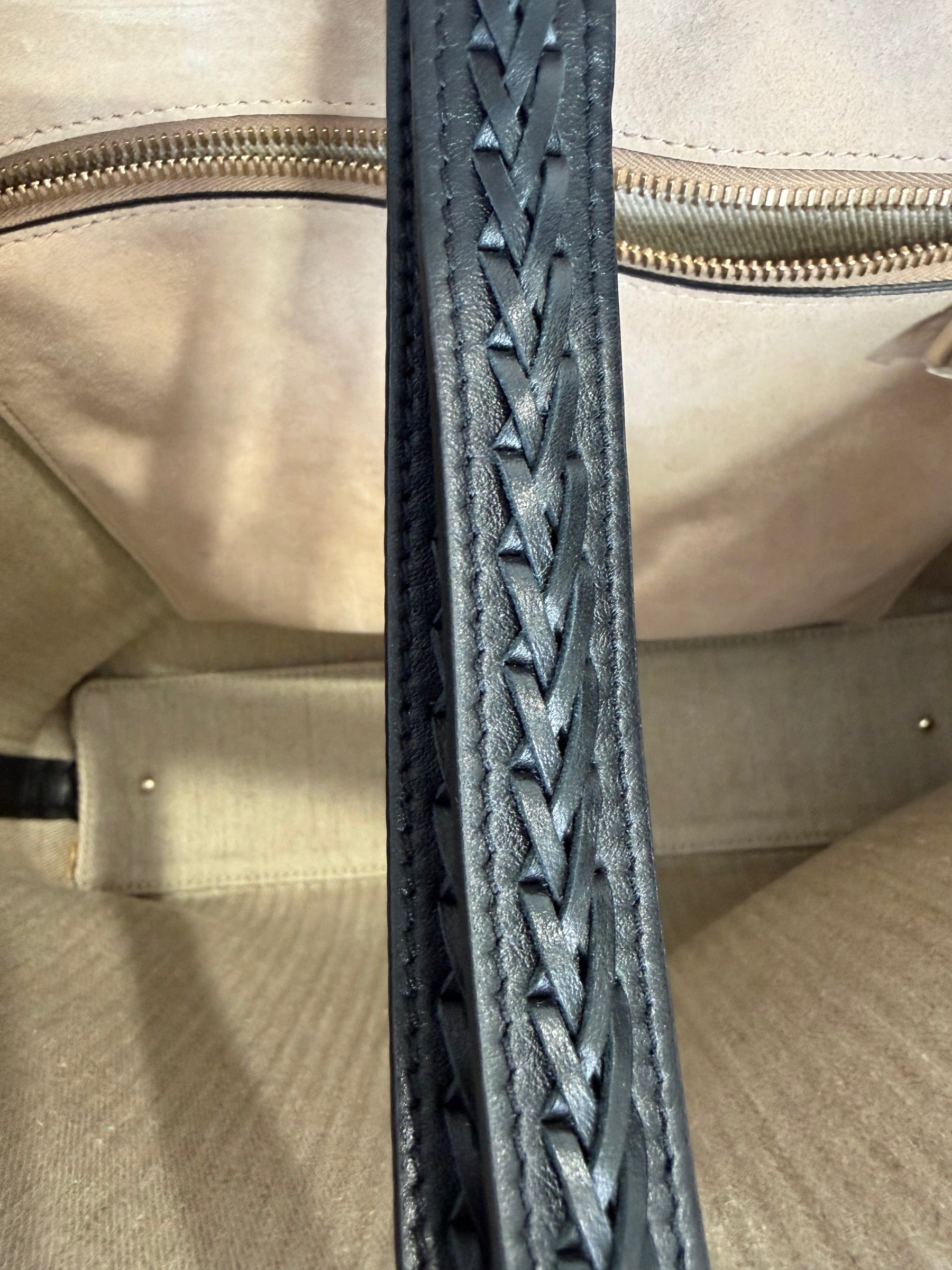 Chloé Raffia and Black Leather Marcie Hobo Bag