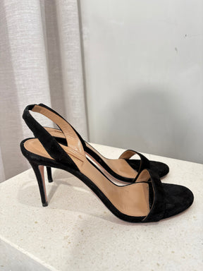 Aquazzura Suede Slingback Pumps, 36.5