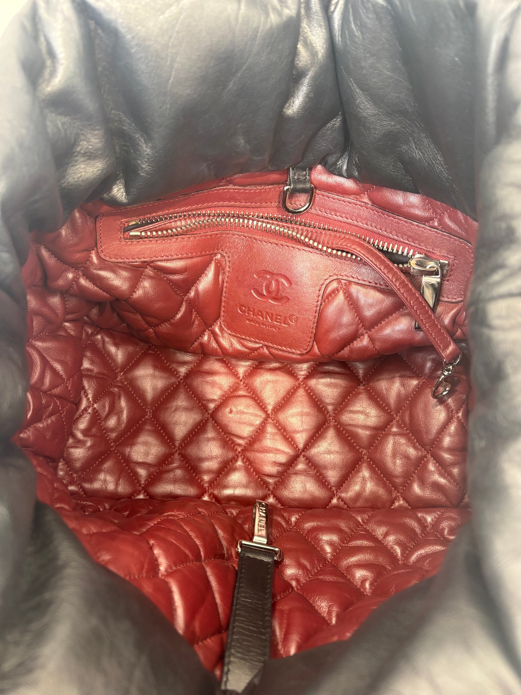 Chanel Black Leather Coco Cocoon Tote