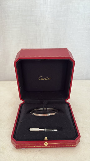 Cartier White Gold Small Love Bangle, 16