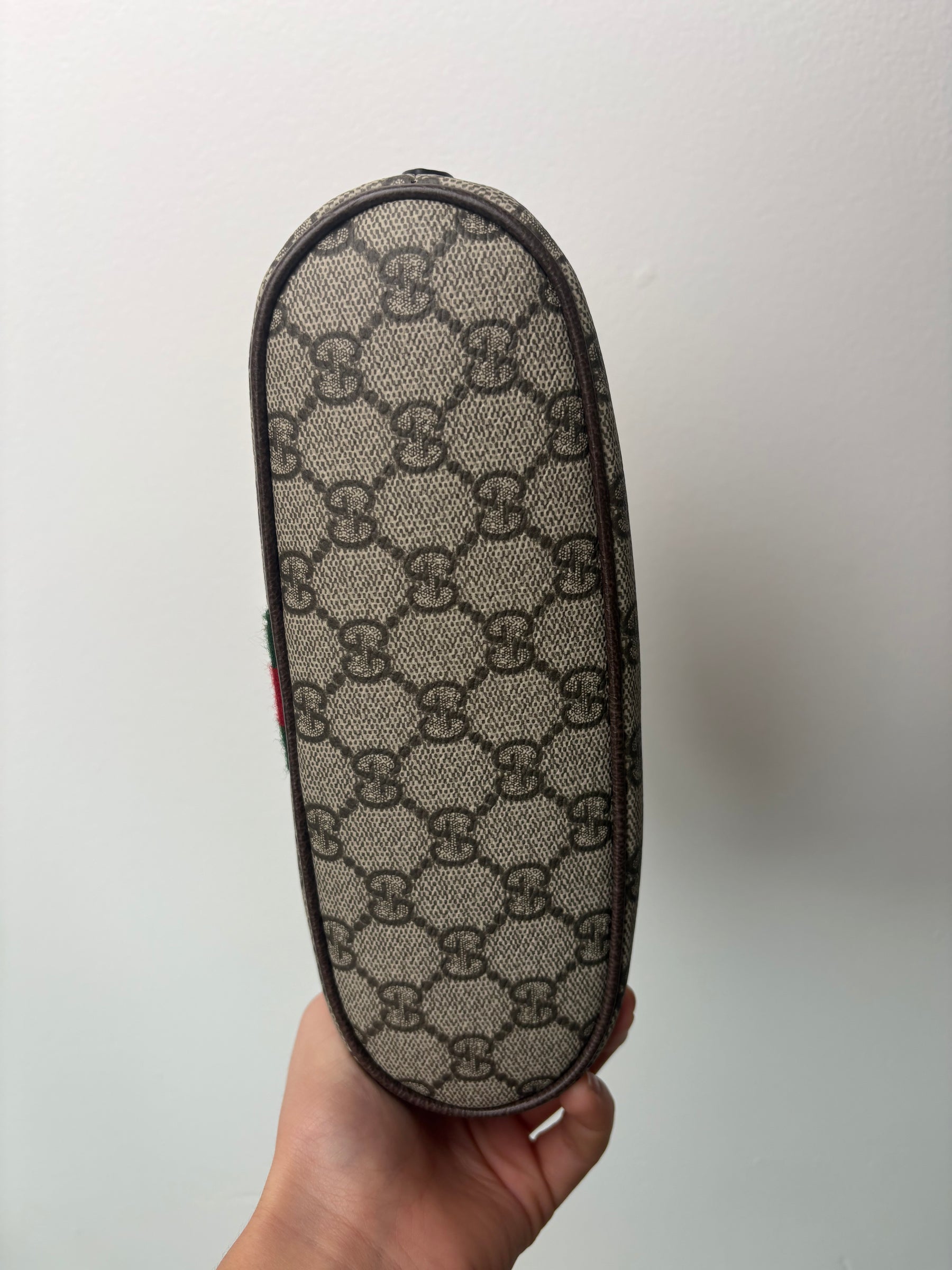 Gucci Ophidia Leather Trimmed Coated Canvas Cosmetic Case