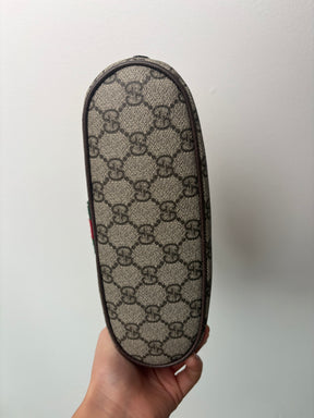 Gucci Ophidia Leather Trimmed Coated Canvas Cosmetic Case