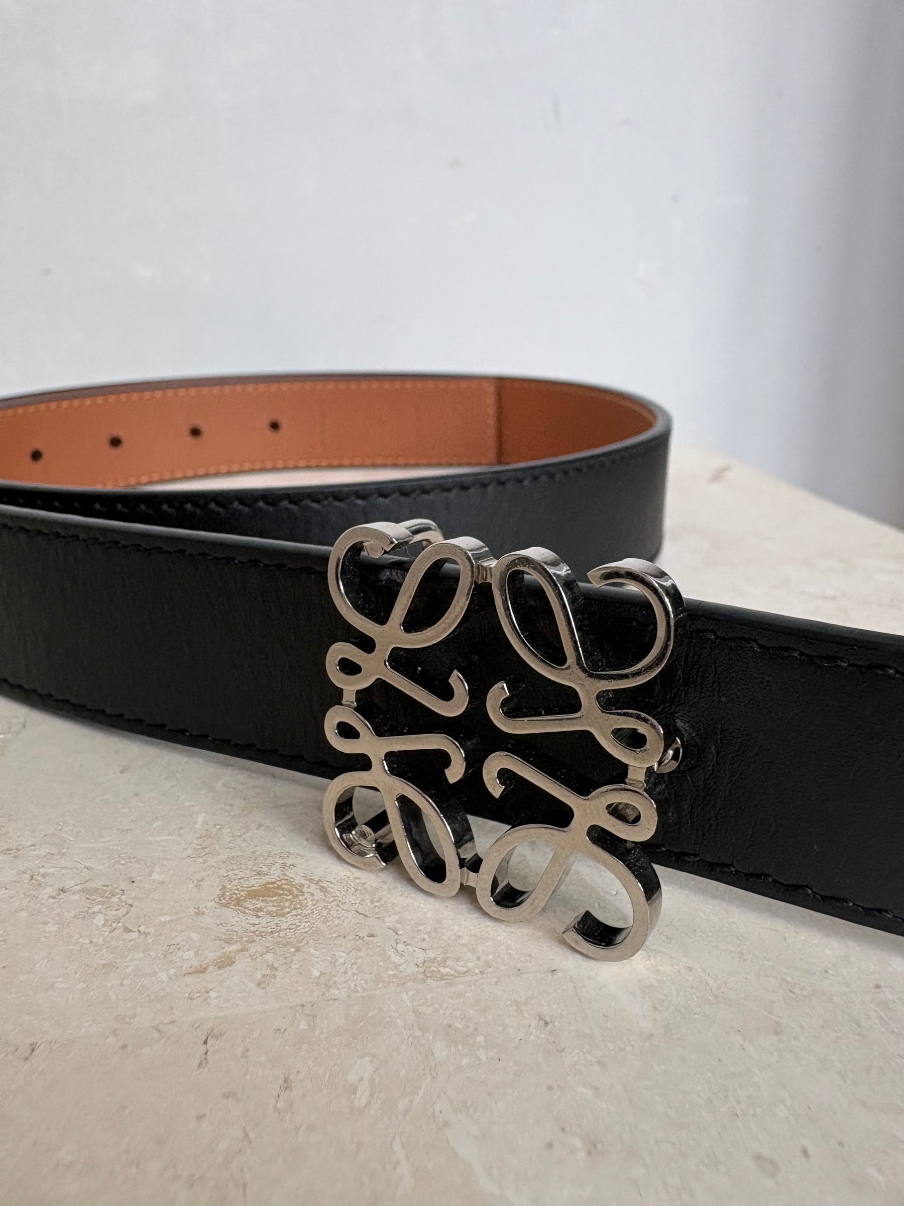 Loewe Anagram Reversible Leather Belt, 80 / 32