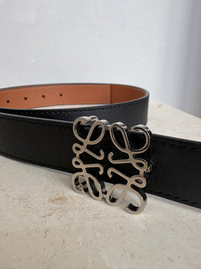 Loewe Anagram Reversible Leather Belt, 80 / 32