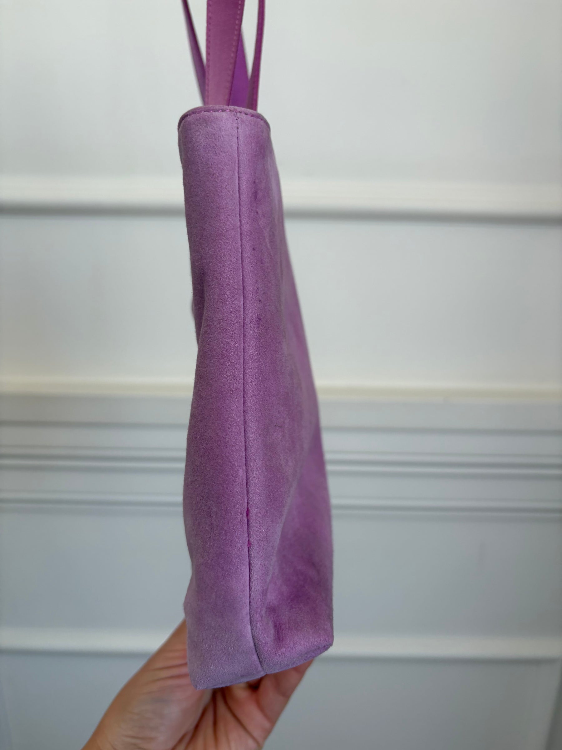 Prada Purple Suede and Silk Mini Tote,
