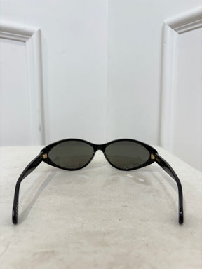 Gucci Black Pointed Oval Sunglasses