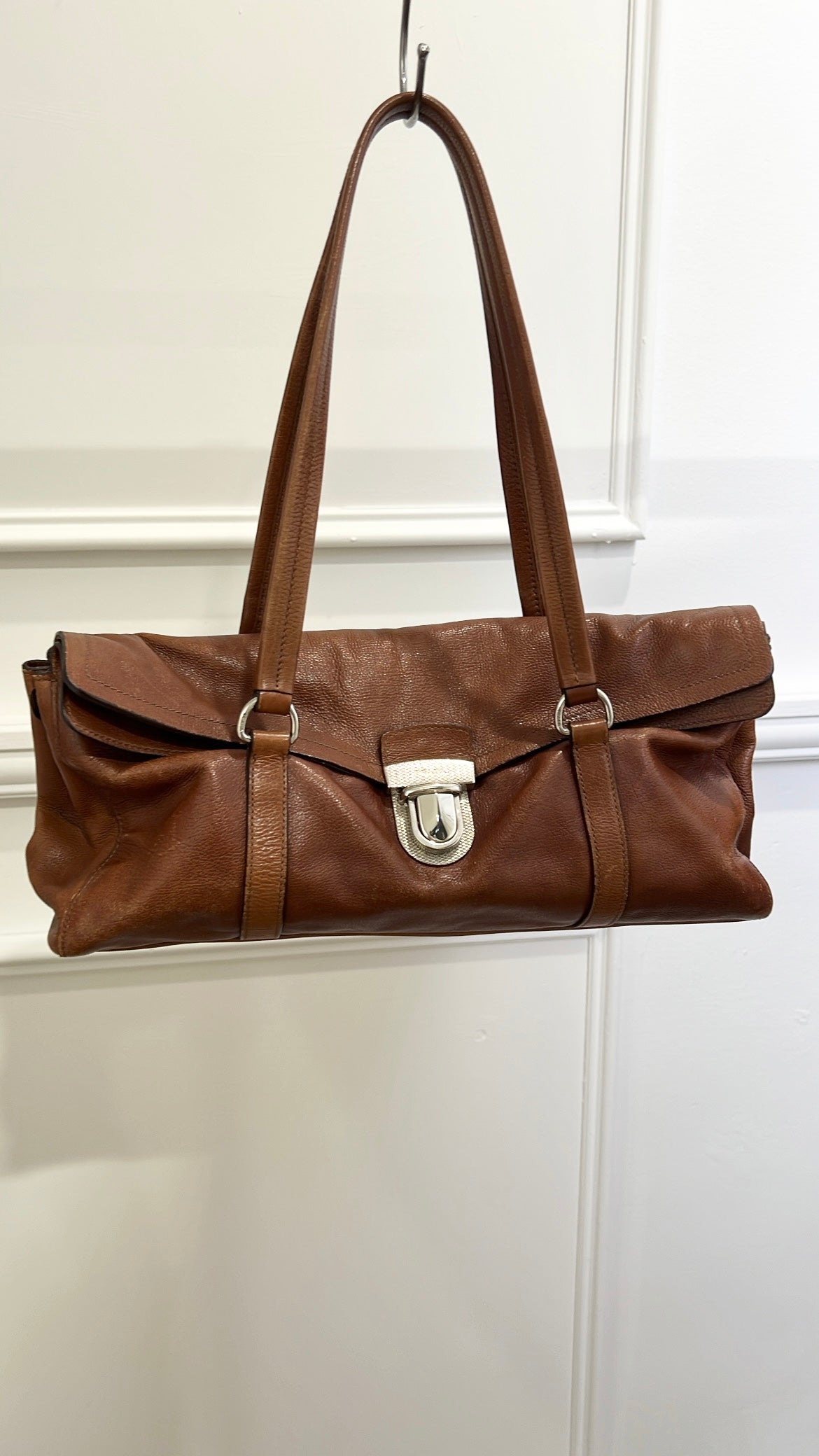 Prada Tan Leather "Easy" Shoulder Bag