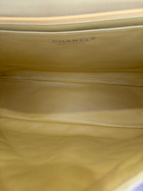 Chanel Yellow Maxi Classic Single Flap Bag