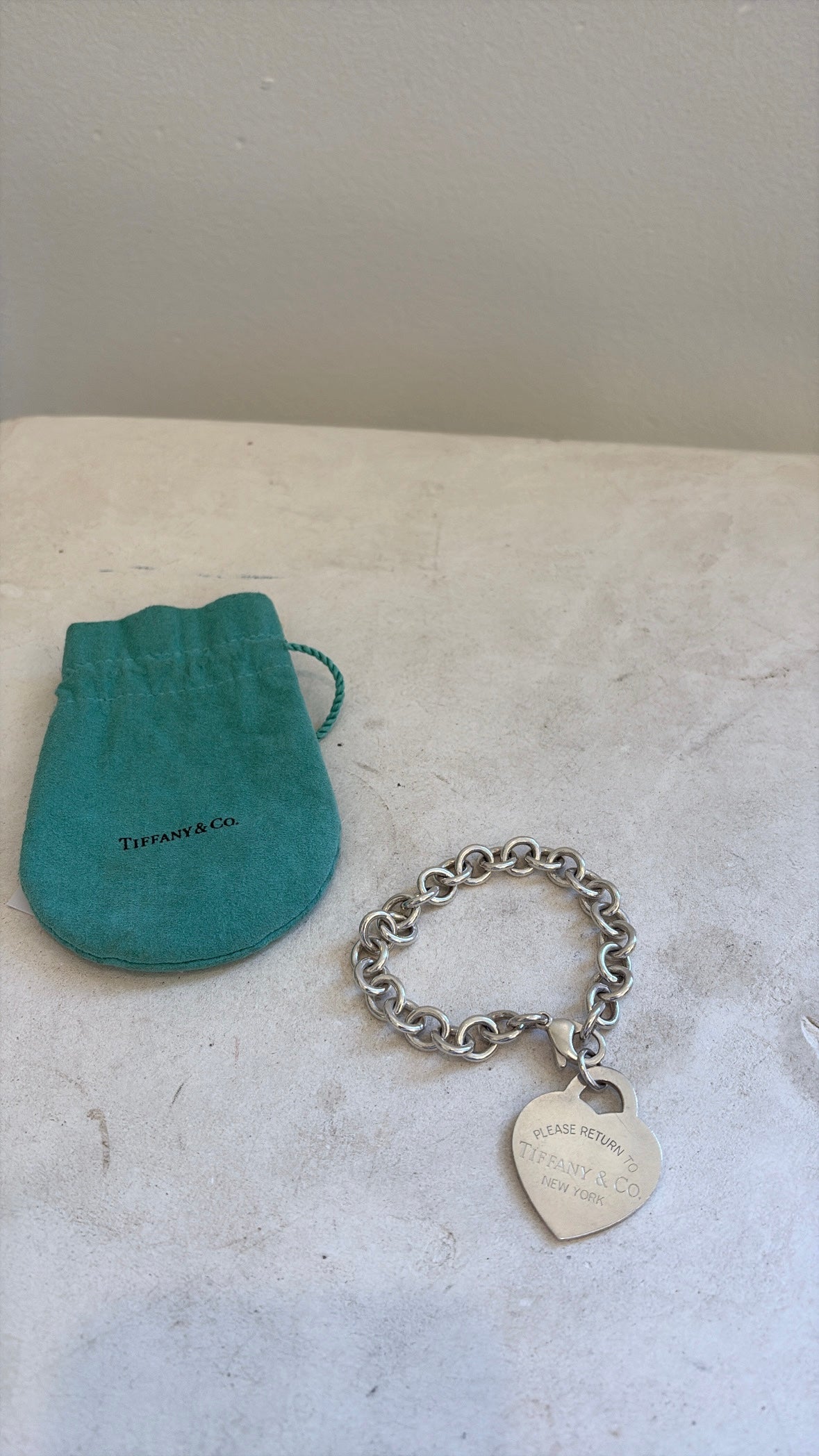 Tiffany & Co. Sterling Silver Return to Tiffany Chain XL Heart Bracelet