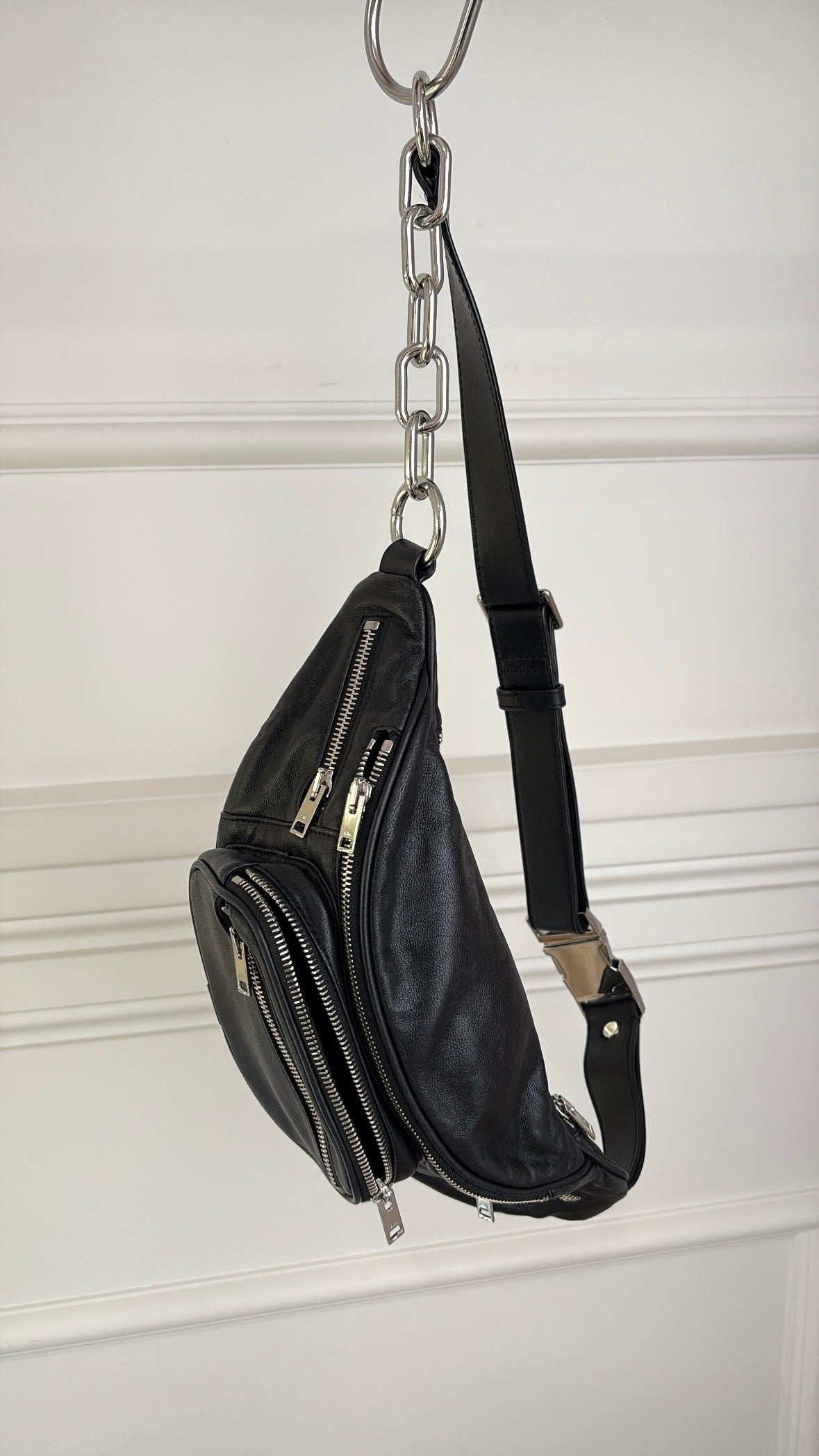 Alexander Wang Black Leather Bum Bag