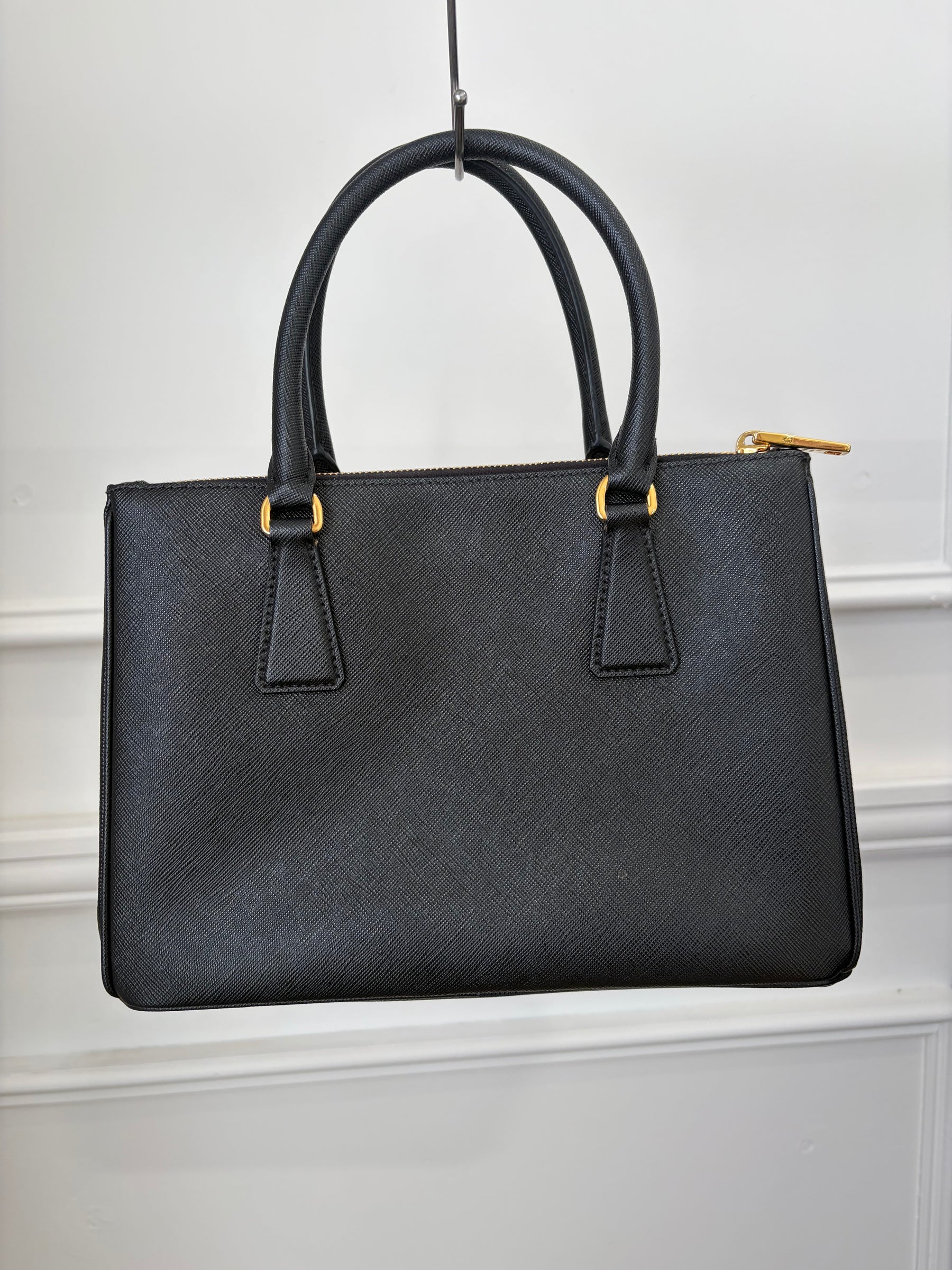 Prada Black Saffiano Leather Galleria Tote