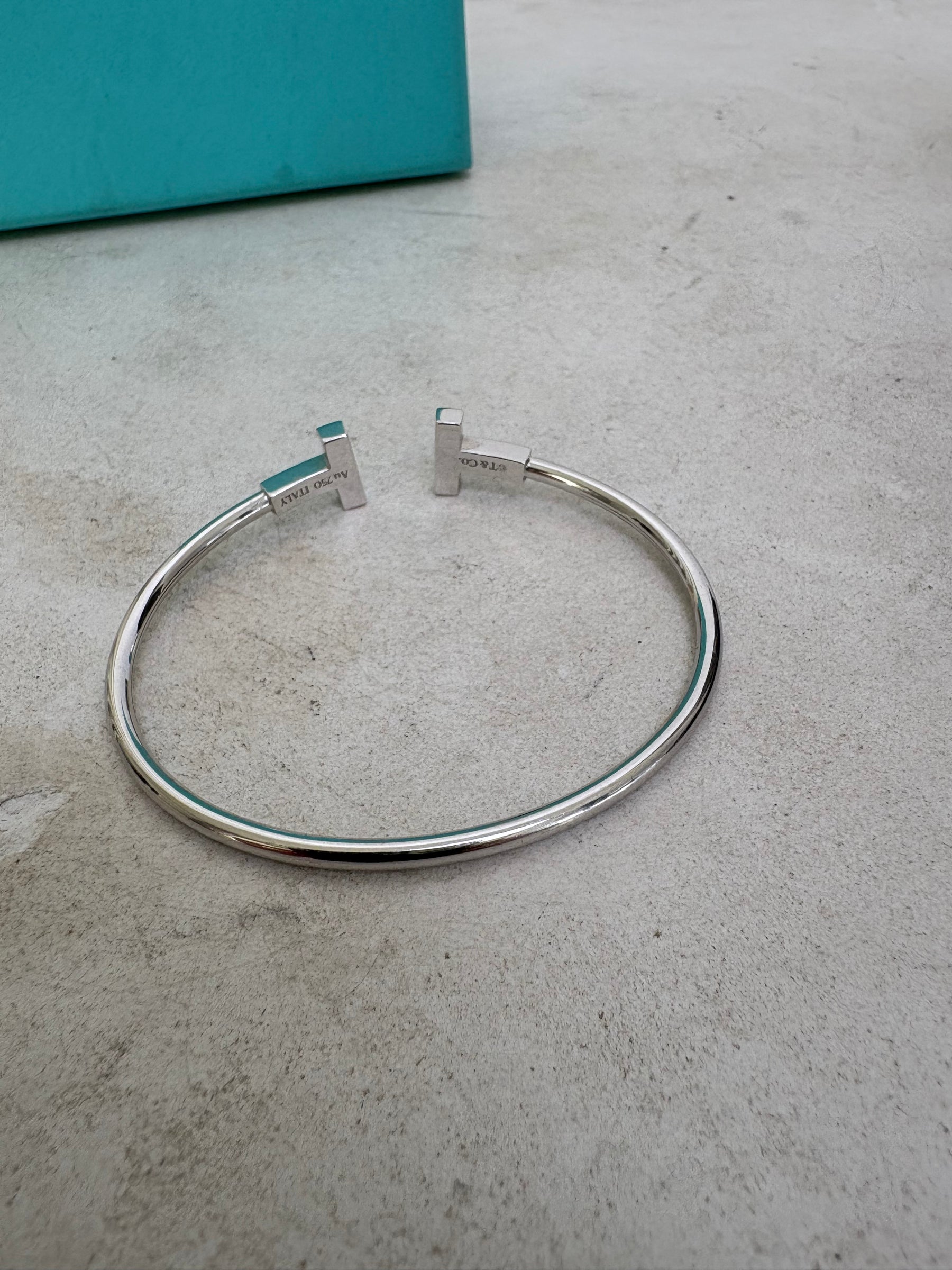 Tiffany & Co. T Silver and Turquoise Wire Bracelet