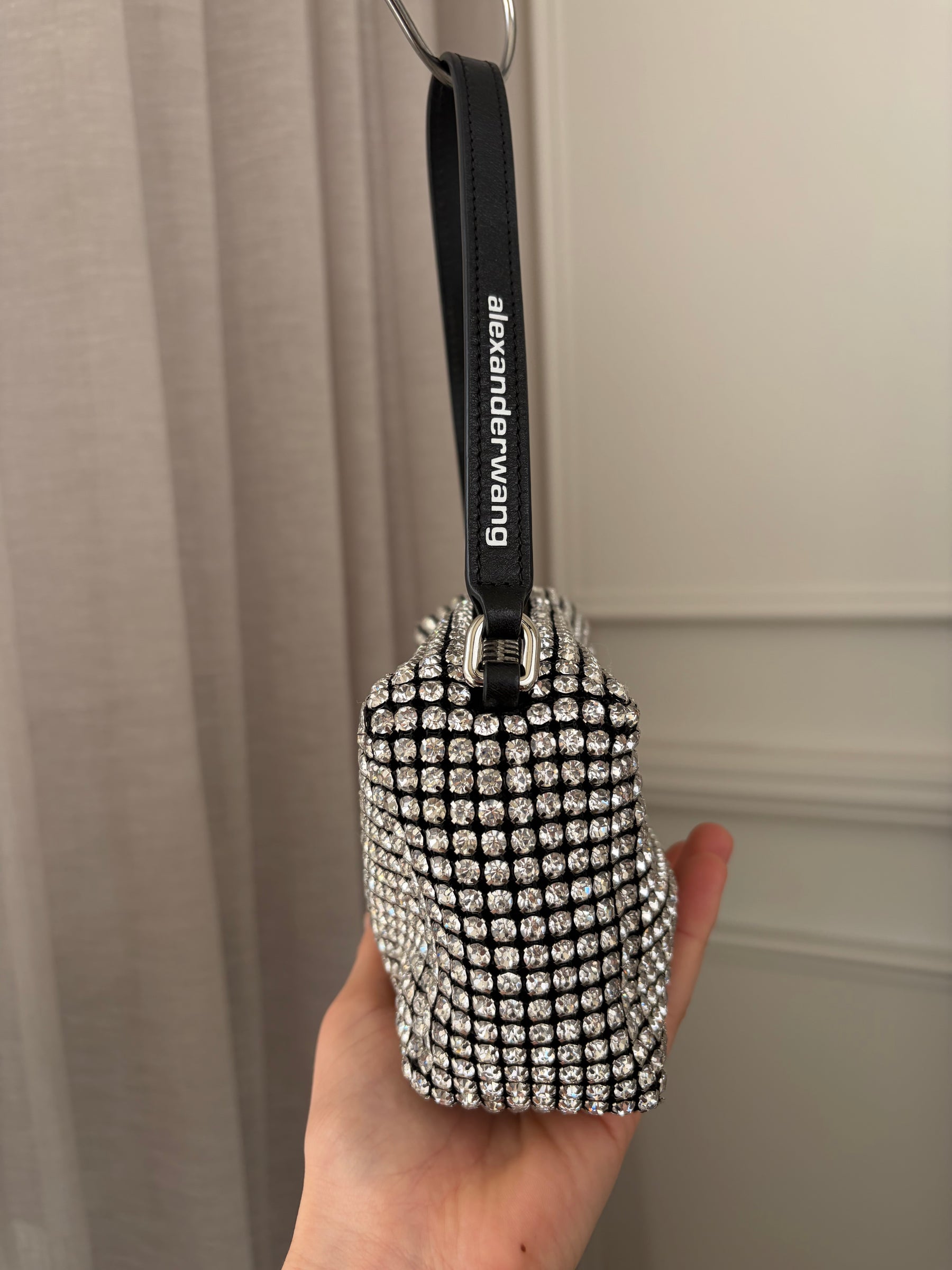 Alexander Wang Black and Crystal Mini Bag