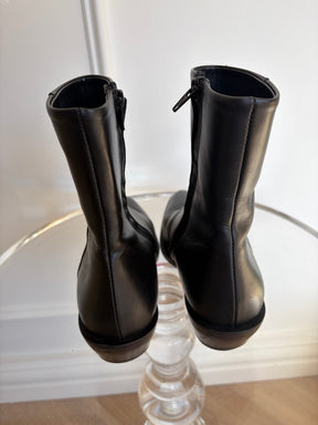 A.EMERY Black Leather Pointed Boots, 39