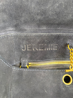 Jerome Dreyfuss Navy Suede Satchel Bag