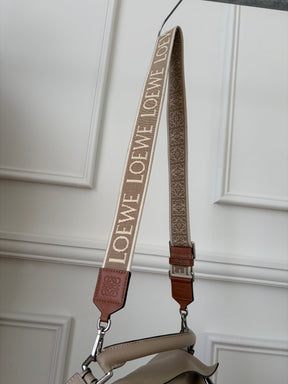 Loewe Small Puzzle Bag In Light Taupe With Anagram Strap
