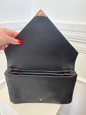 Alexander Wang Black Grained Leather Clutch