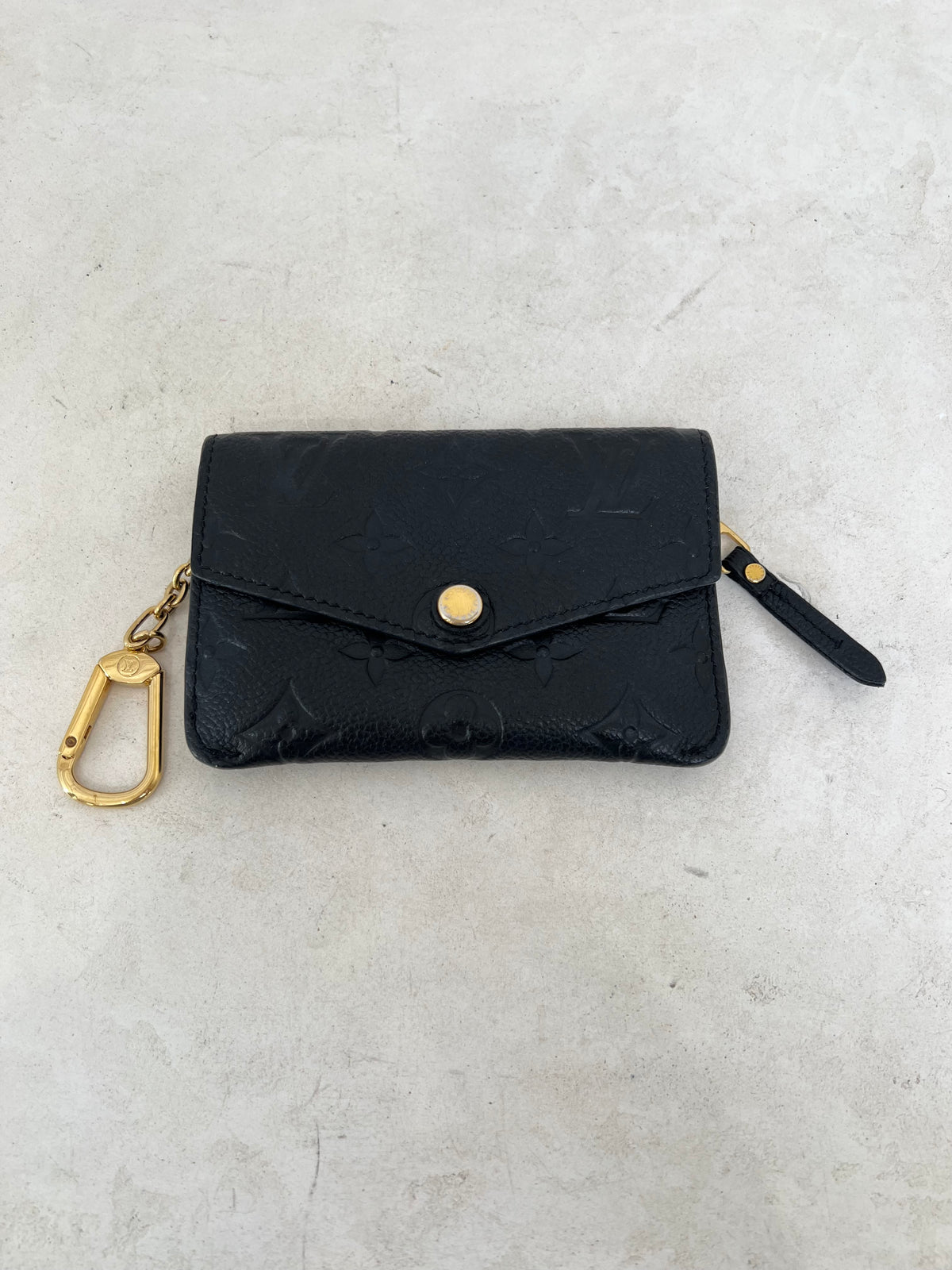 Louis Vuitton Monogram Empreinte Leather Small Purse Black