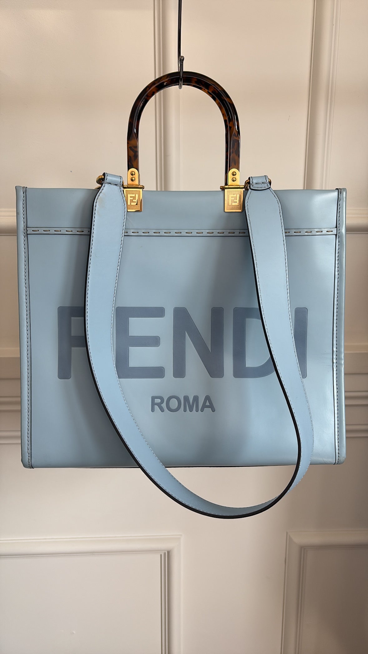 Fendi Pale Blue Sunshine Tote