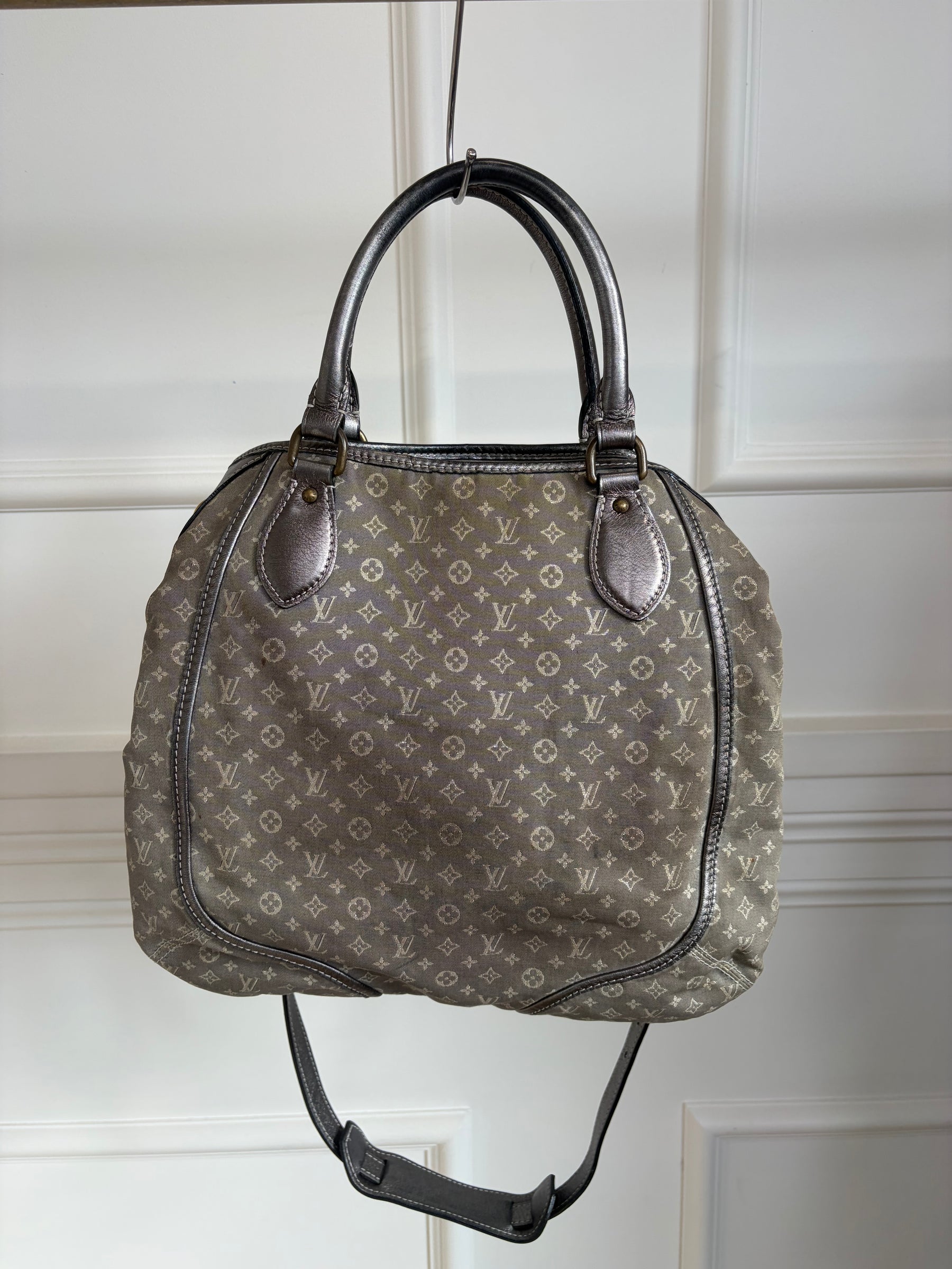 Louis Vuitton Grey and Silver Platine Monogram Mini Lin Bersace Bag