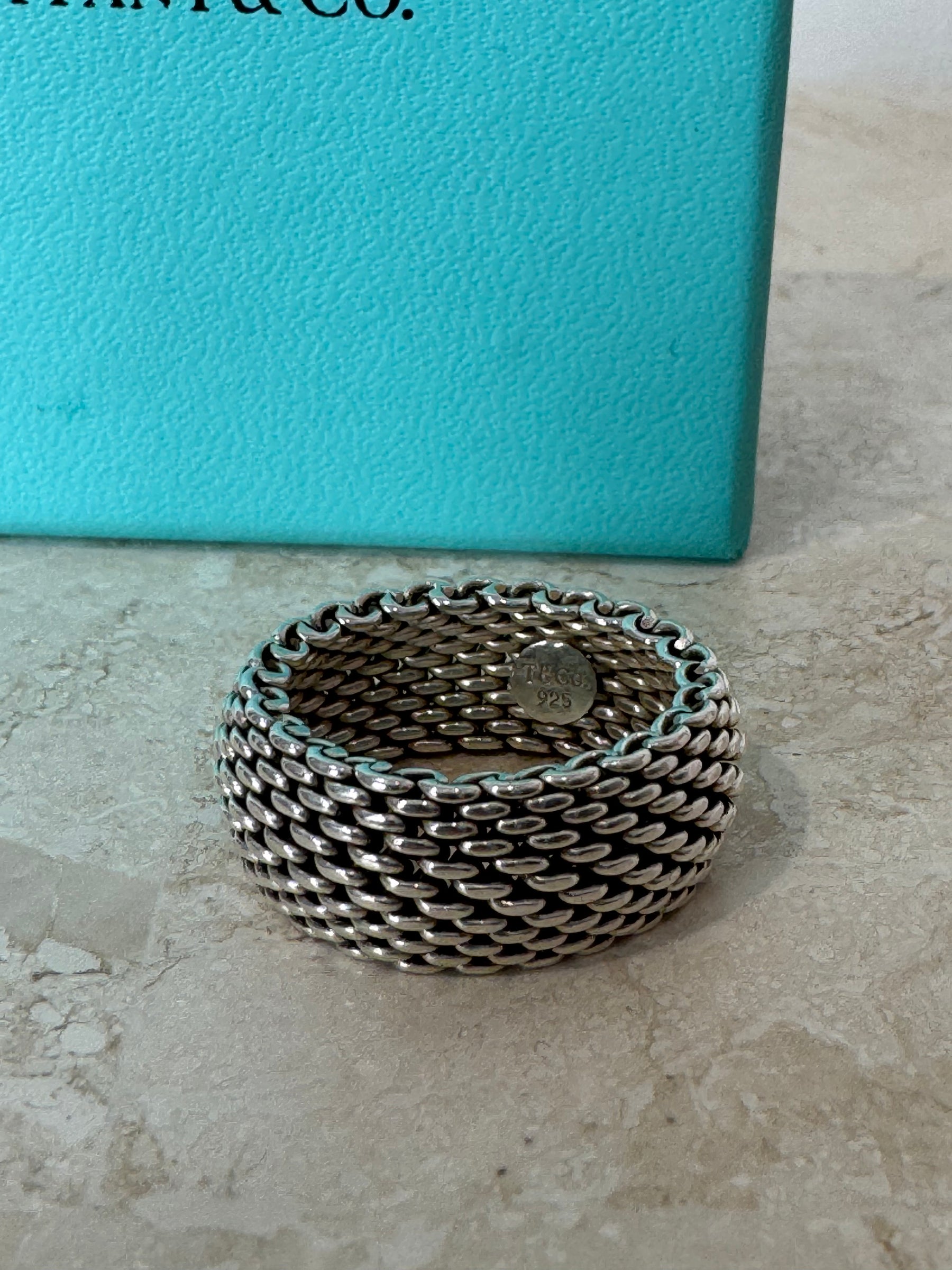 Tiffany & Co. Sterling Silver Somerset Ring, 60