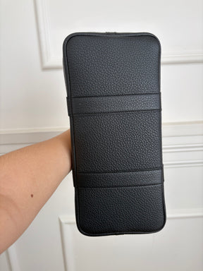 Hermès Garden Party 30 in 'Poussiere' Canvas and Noir Leather