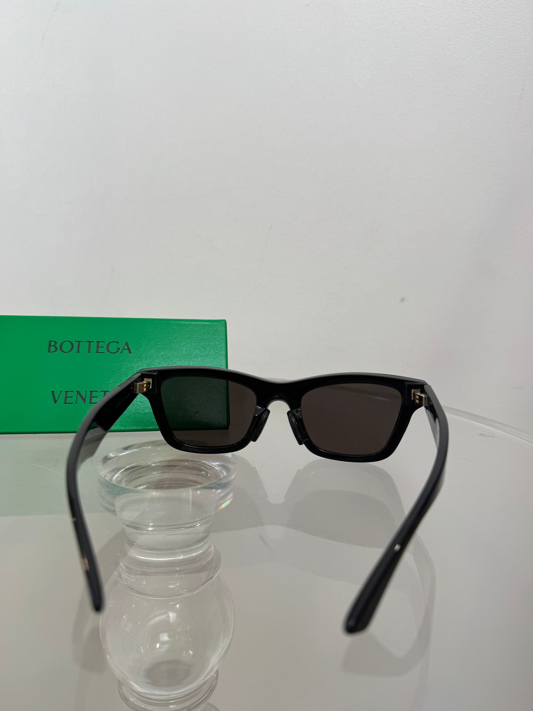 Bottega Veneta Black Wayfarer Cat Eye Sunglasses
