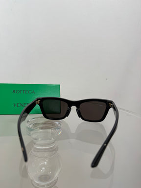 Bottega Veneta Black Wayfarer Cat Eye Sunglasses