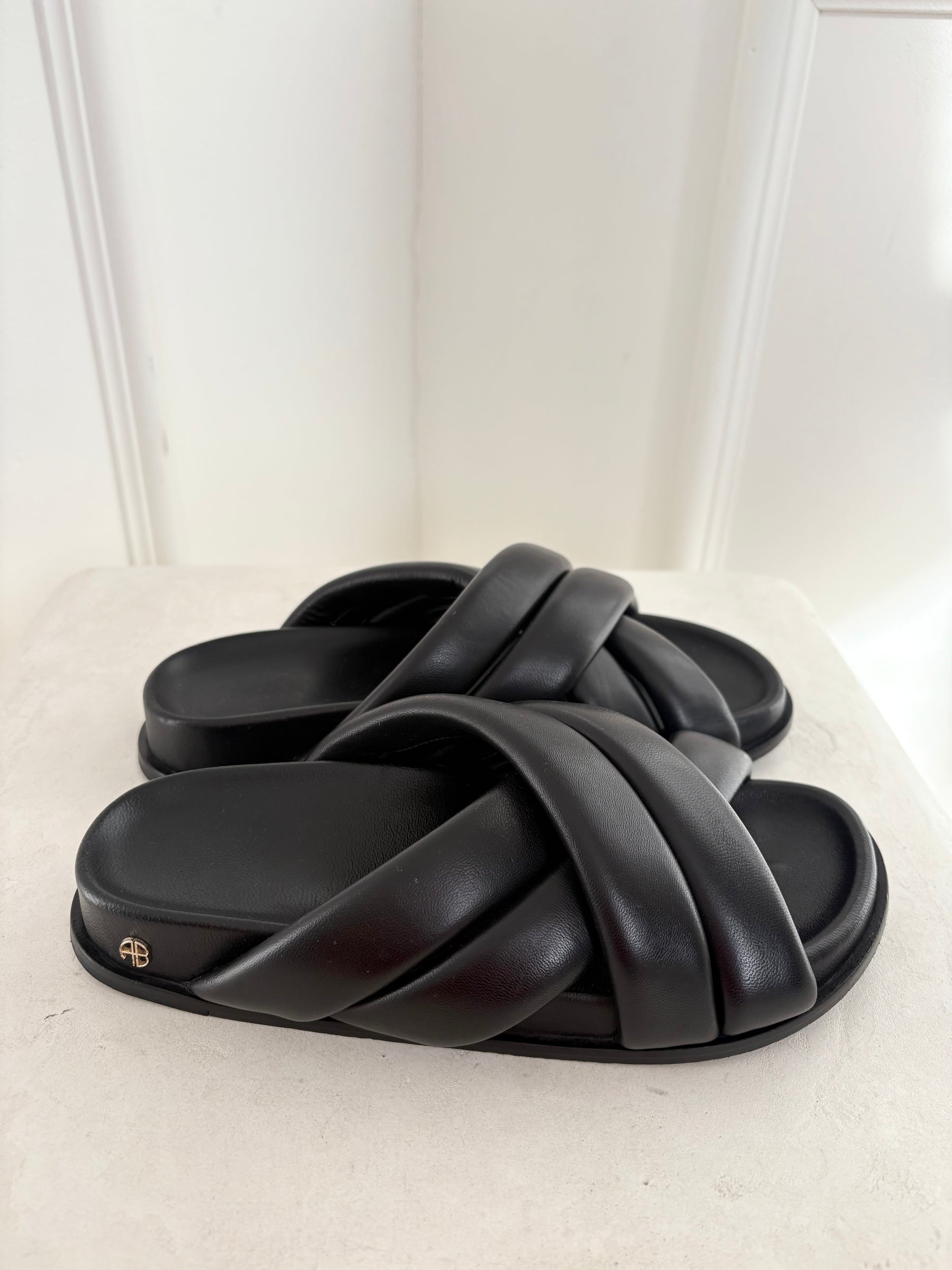 Anine Bing Cross Over Slides, 36