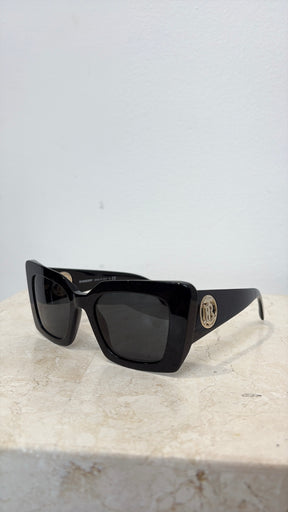 Burberry Black Oversized Square Logo Arm sunglasses