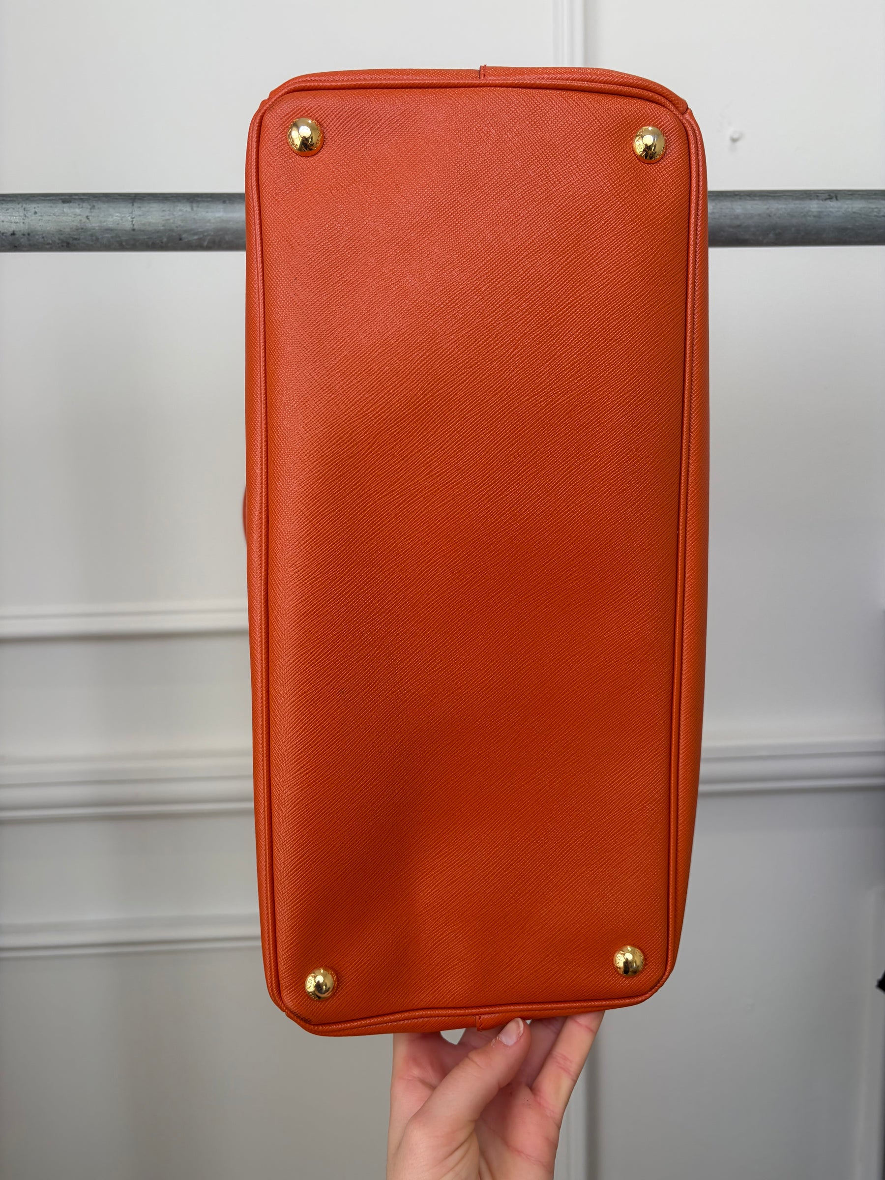 Prada Orange Saffiano Leather Tote