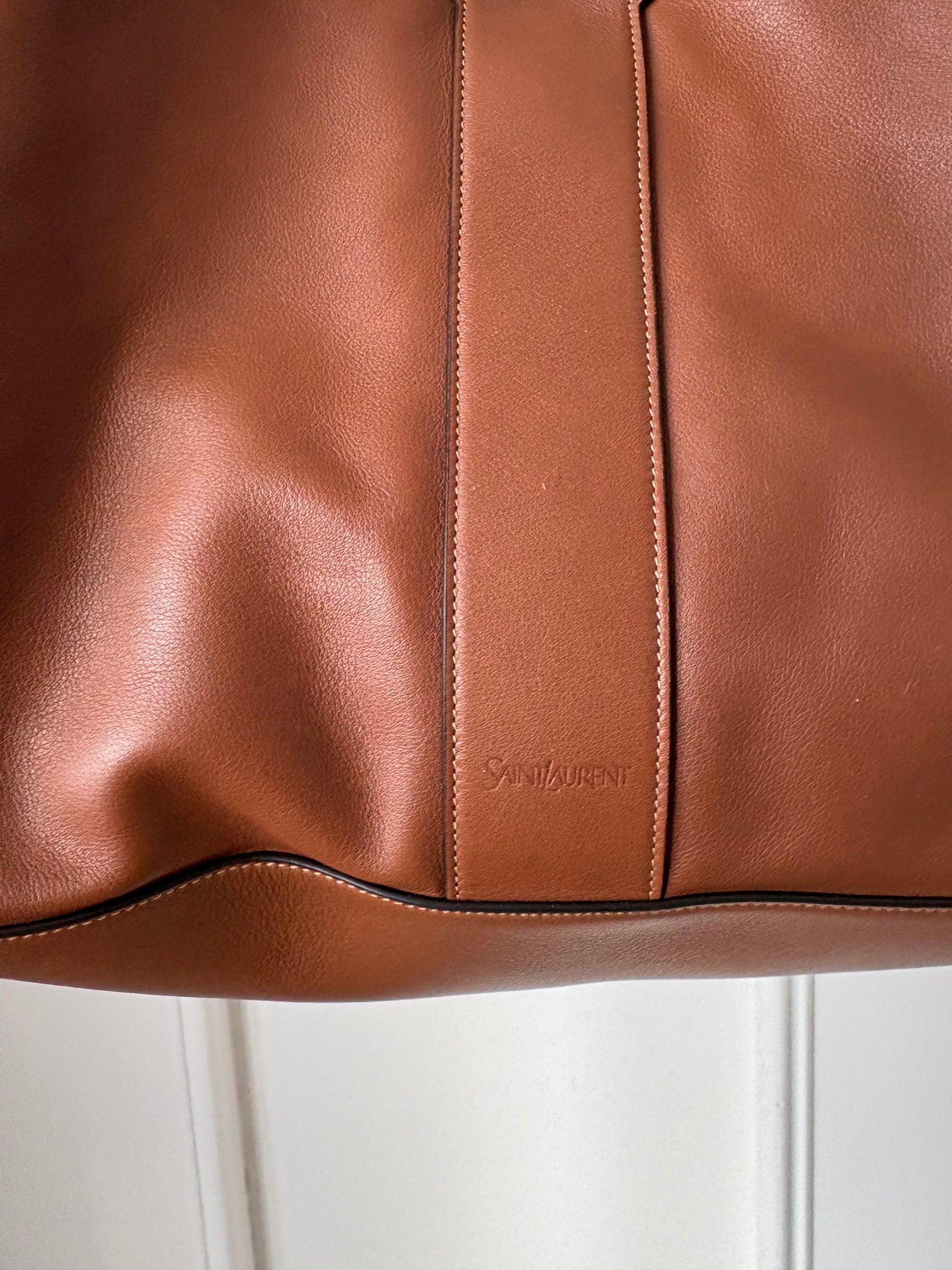 Saint Laurent Tan Leather  Y Tote Bag