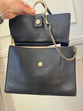 Chloe Faye Bag In Black Suede