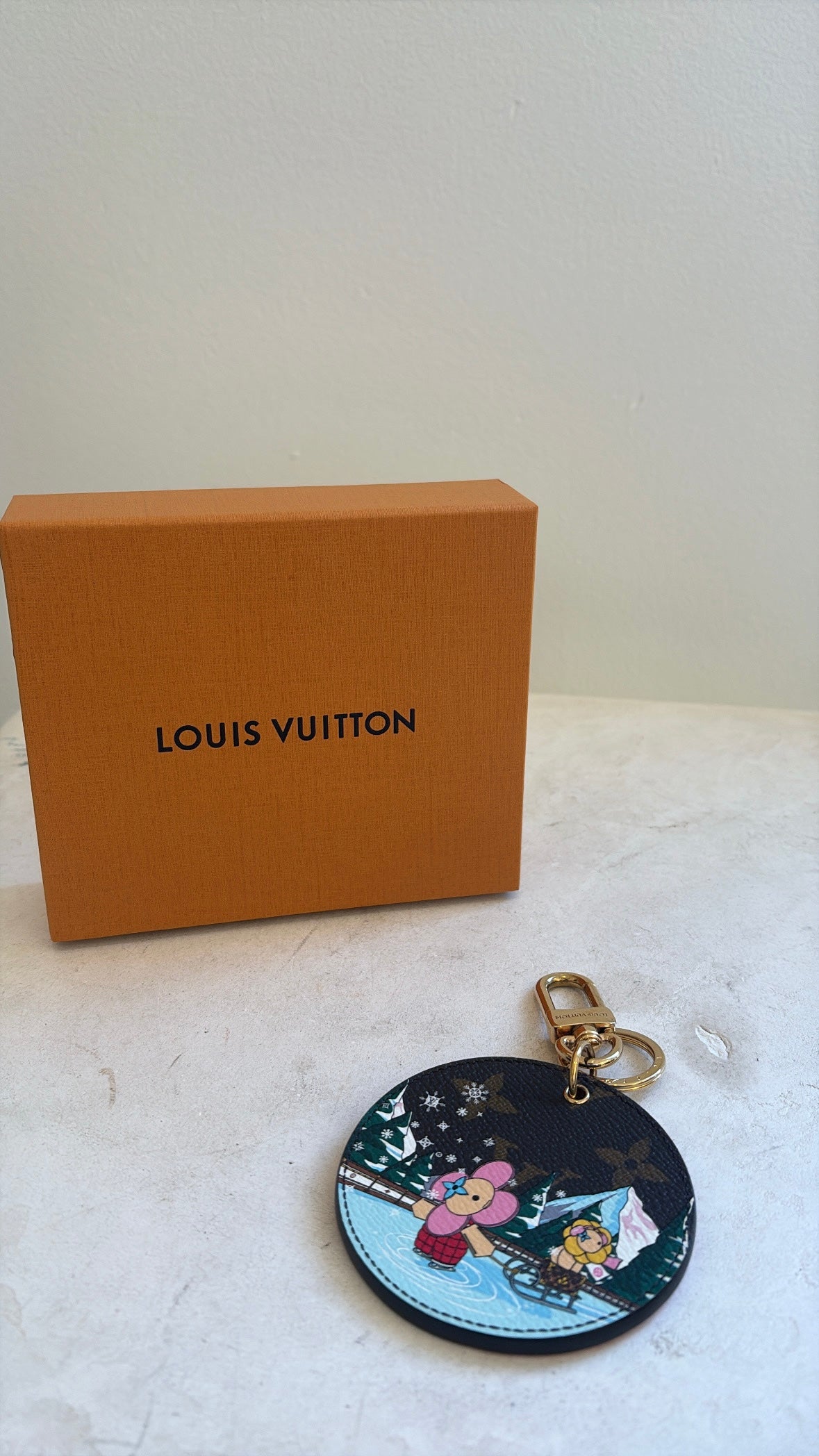 Louis Vuitton Canvas Monogram Vivienne Christmas Key Chain