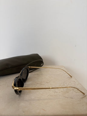 Loewe Black Cat Eye Gold Detailed Sunglasses