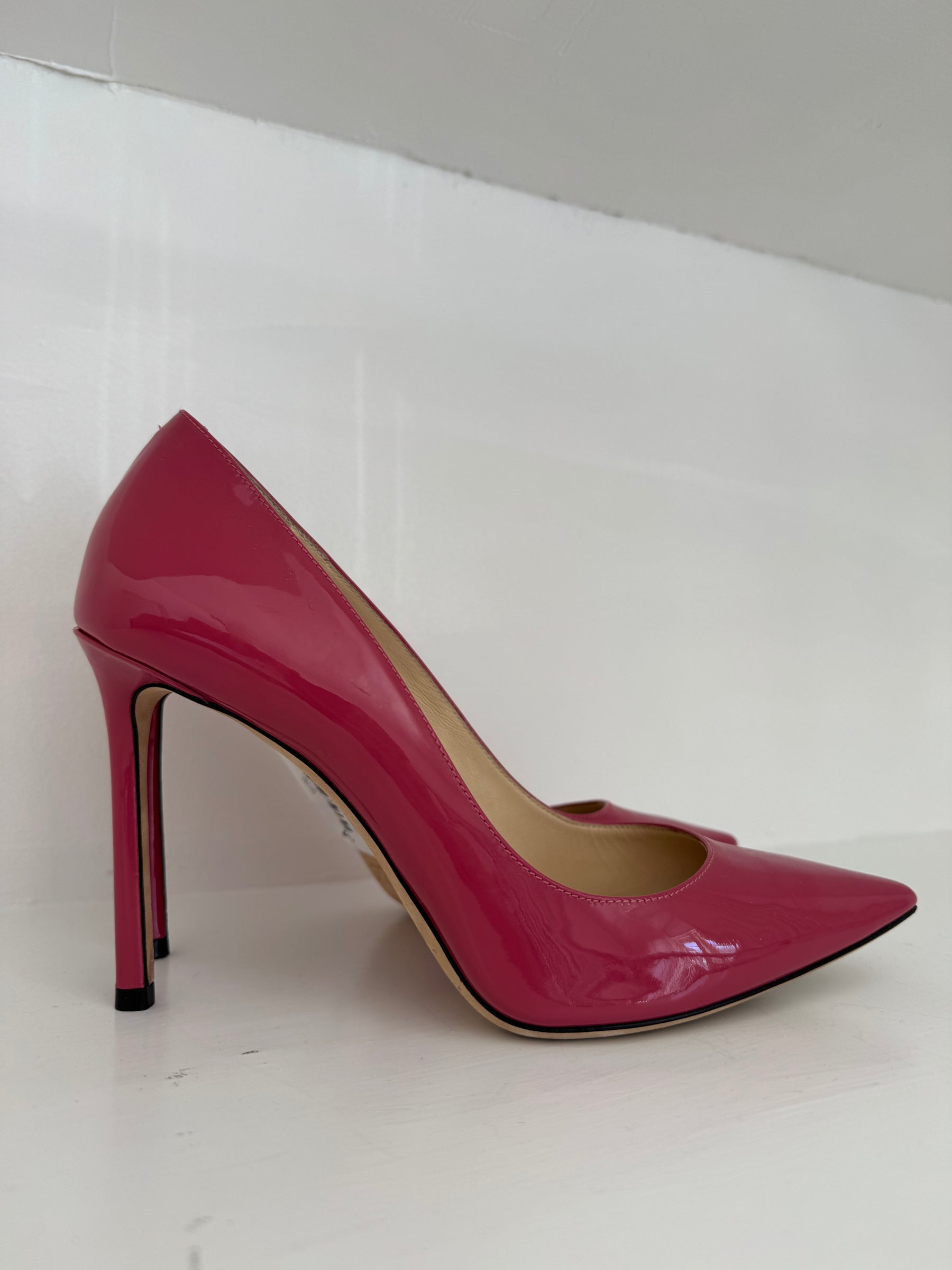 Jimmy Choo Berry Patent Leather Pointed Pump, 38.5