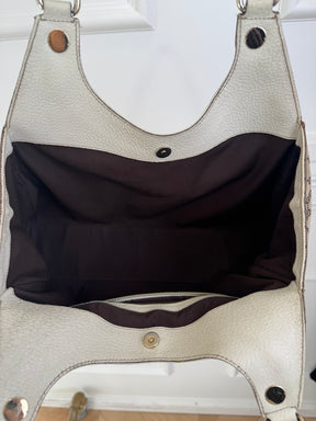 Gucci Beige Monogram Charmy Leather Bag