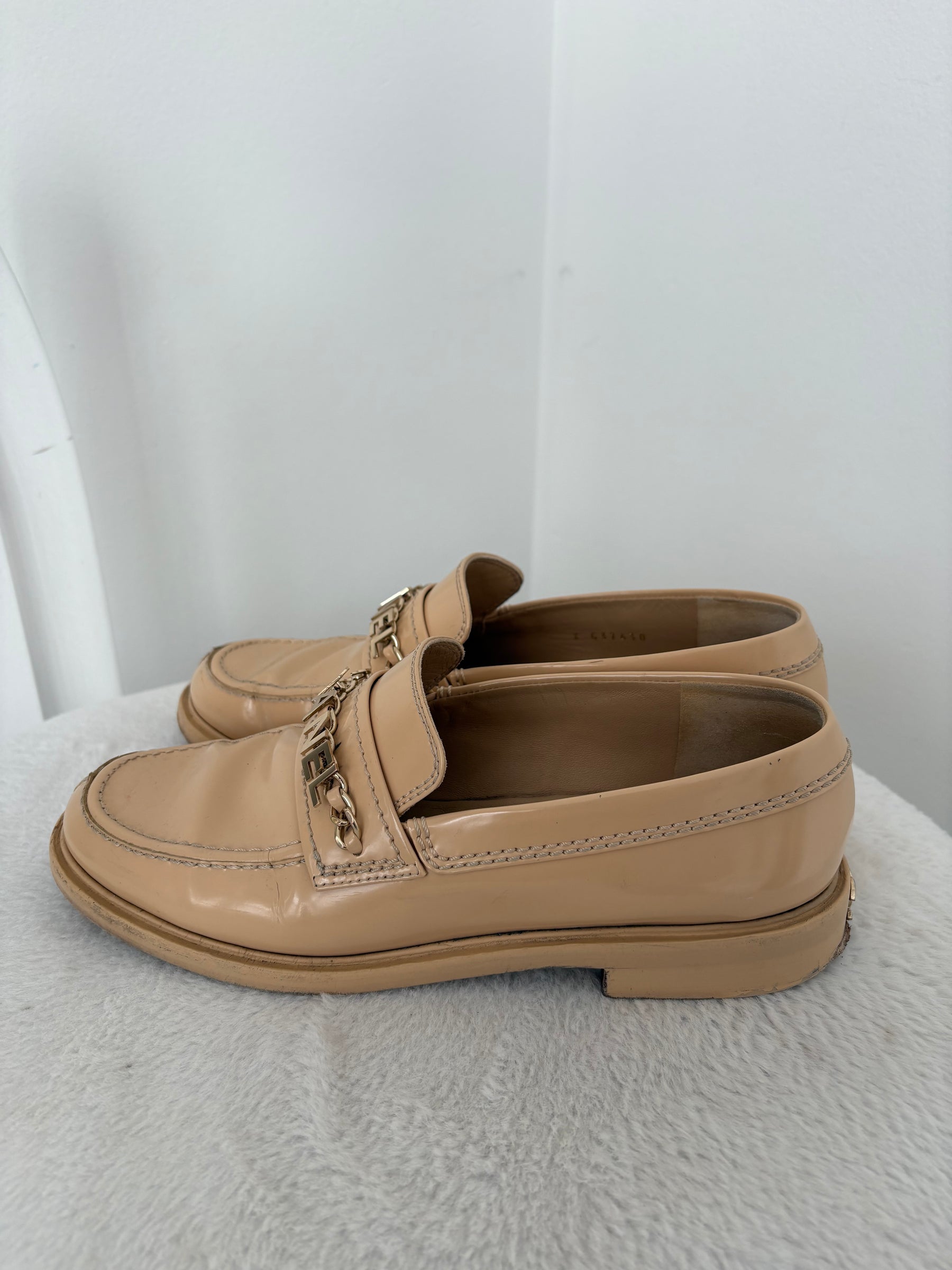 Chanel Interlocking CC Logo Loafers, 39 C