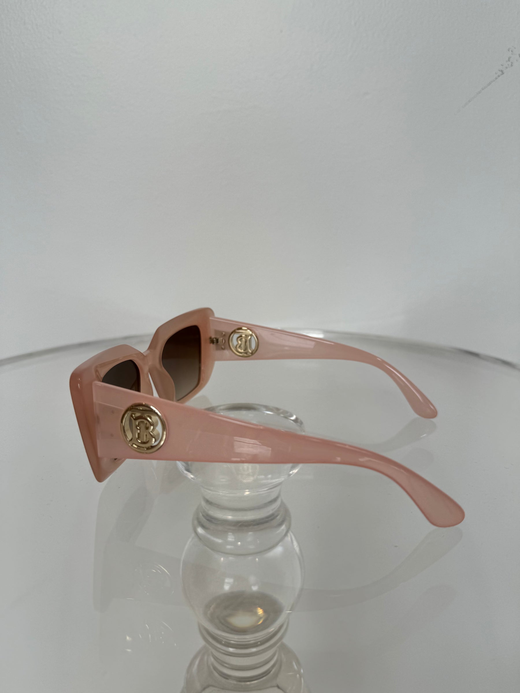 Burberry Pink Square Logo Sunglasses