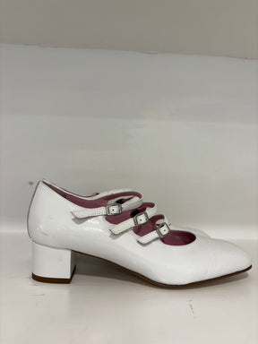 Carel Paris Kina Patent Leather Pumps White, 37.5