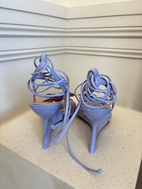 Zimmermann Purple Patent Leather Floral Strappy Wedge, 38