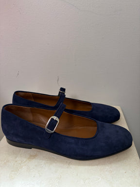 Le Monde Beryl Blue Suede Mary Janes, 41
