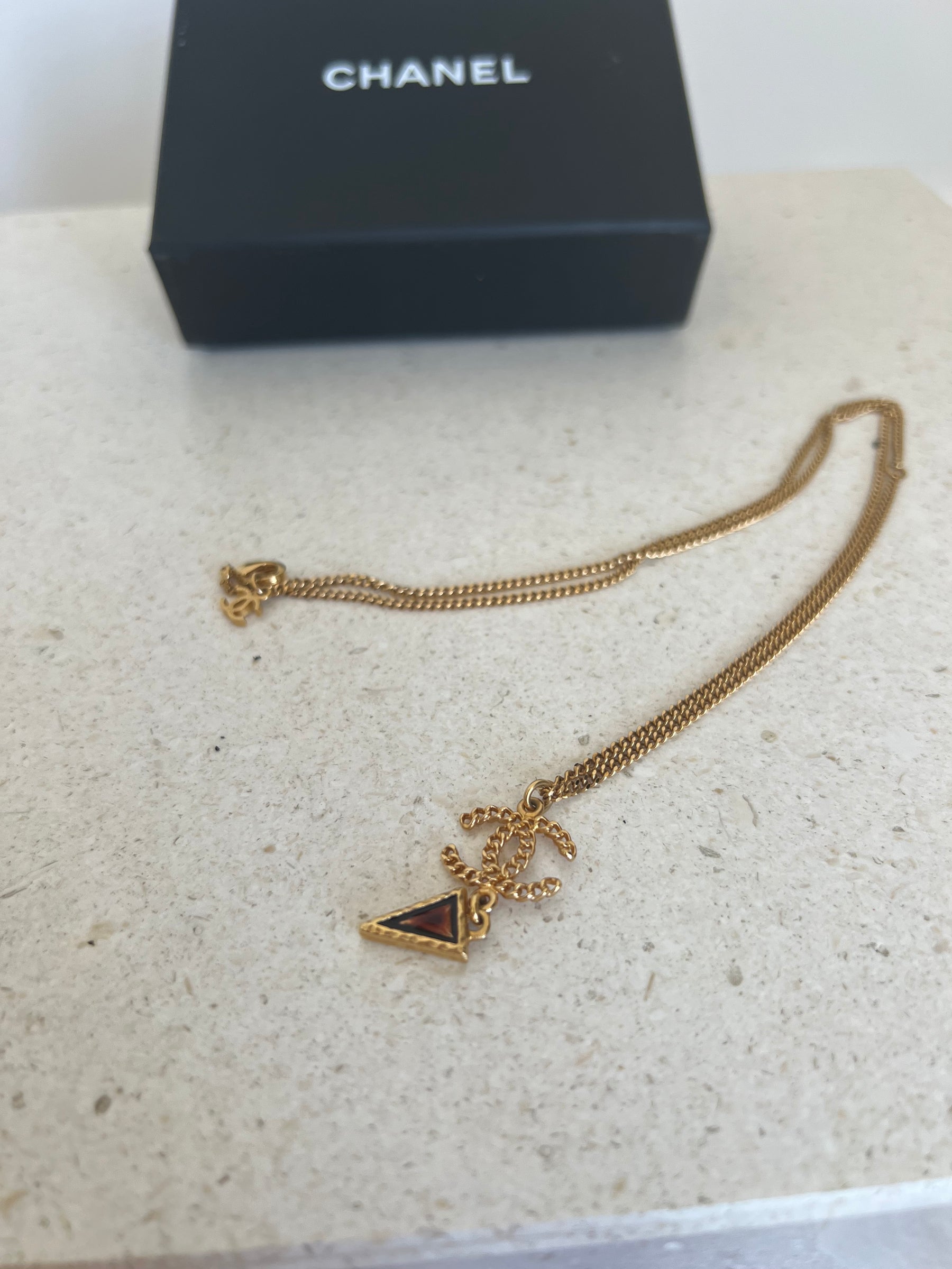 Chanel Gold Chain CC  Necklace Embellished Arrow Charm