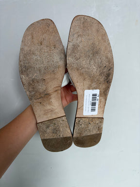Hermès White leather Oran Sandals, 41