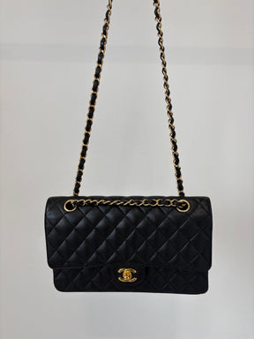 Chanel Black Caviar Leather Medium Classic Flap