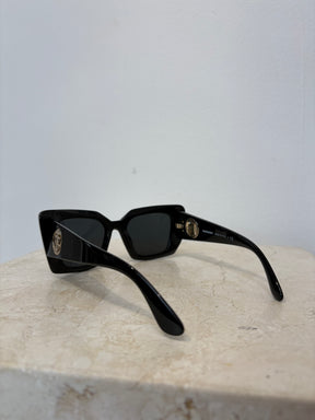 Burberry Black Oversized Square Logo Arm sunglasses