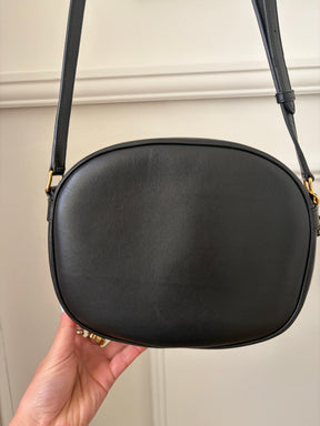 Céline Black Leather Square Quilted Camera Bag