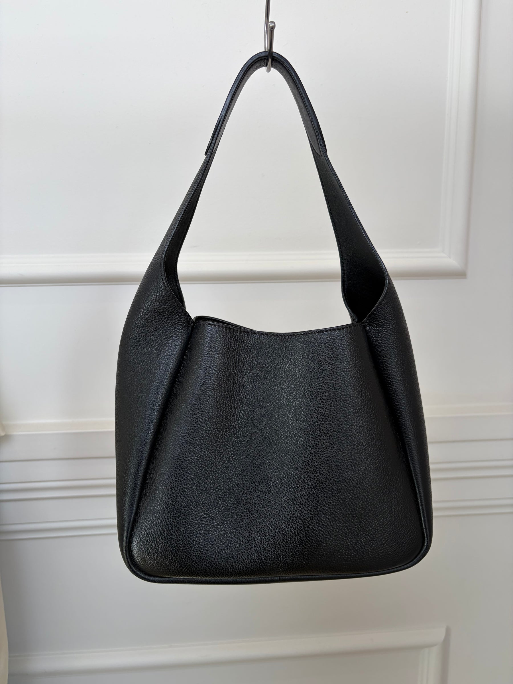 Prada Black Leather Dynamique Shoulder Hobo Bag