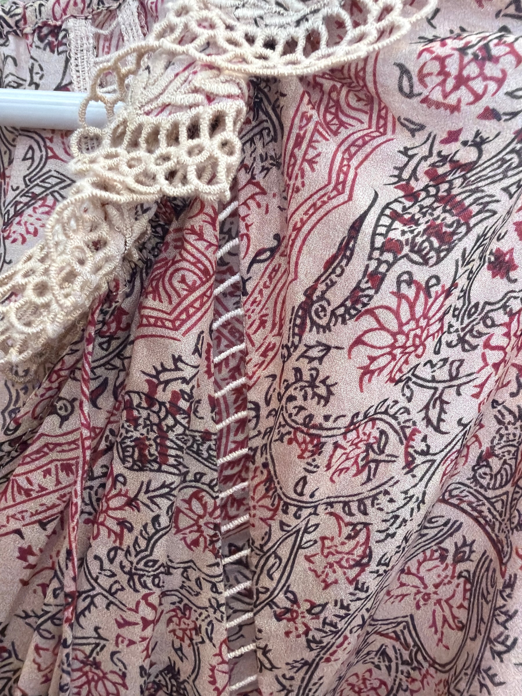 Zimmermann Black Beige and Red Printed Midi Dress, 1