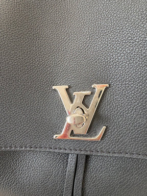 Louis Vuitton Black Leather LockMe Backpack